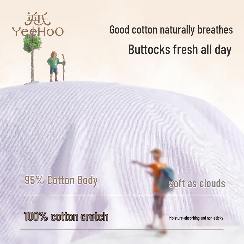 YEEHOO Kids 100% Cotton Antibacterial Boxer Briefs 2-Pack