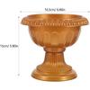 Amosfun 2Pcs Small Urn Planter Golden PVC Urn Planter Pot Stand for Wedding Anniversary Party Home Indoor Outdoor Decoration 6.49 X 6.49 X 5.90 Inch