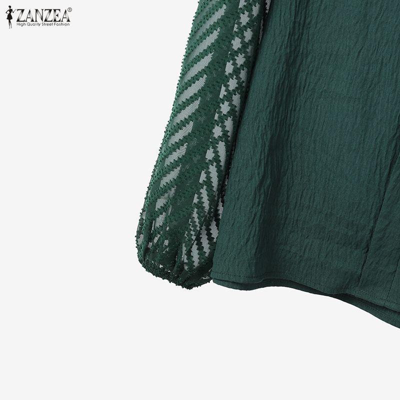 ZANZEA Women Long Sleeve Blouse and Pants Casual Two Piece Suit Sets