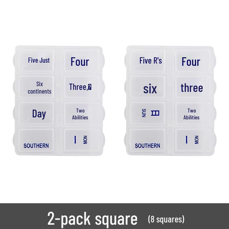 Compact 7-Day Travel Pill Organizer Box