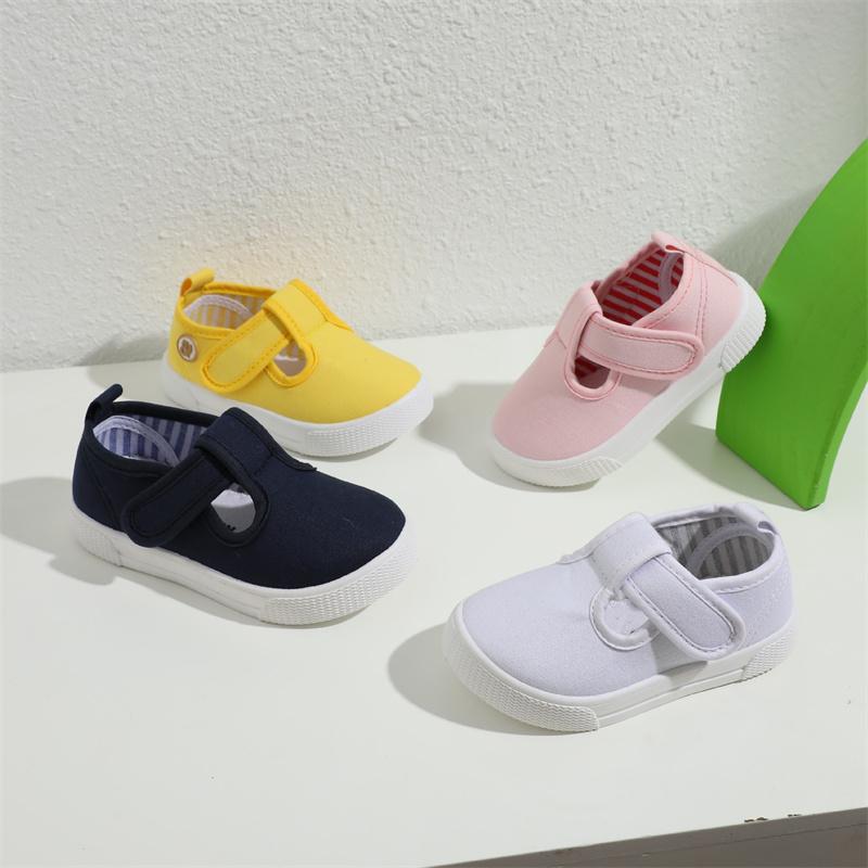 Kleinkind Mädchen T-Riemen Canvas Kinder Sneaker Klassisch Bequem Mary Jane Weiche Ballerinas