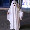 Scary Ghost Poncho Robe White Ghost Cosplay Costume Funny Halloween Cloak Cape  Stage Performance