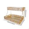 Cosmetic Organizer Skincare Holder 2 Tier Large Capacity Multipurpose Vanity Tray Bathroom