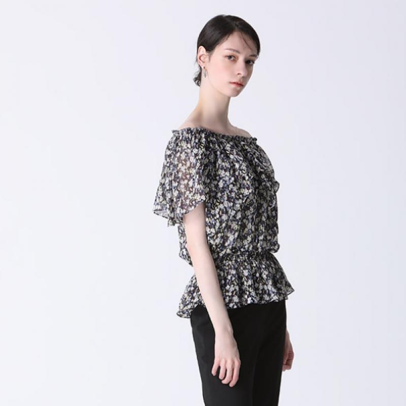  She S miSS  Off Shoulder waiSt Banding blouSe
