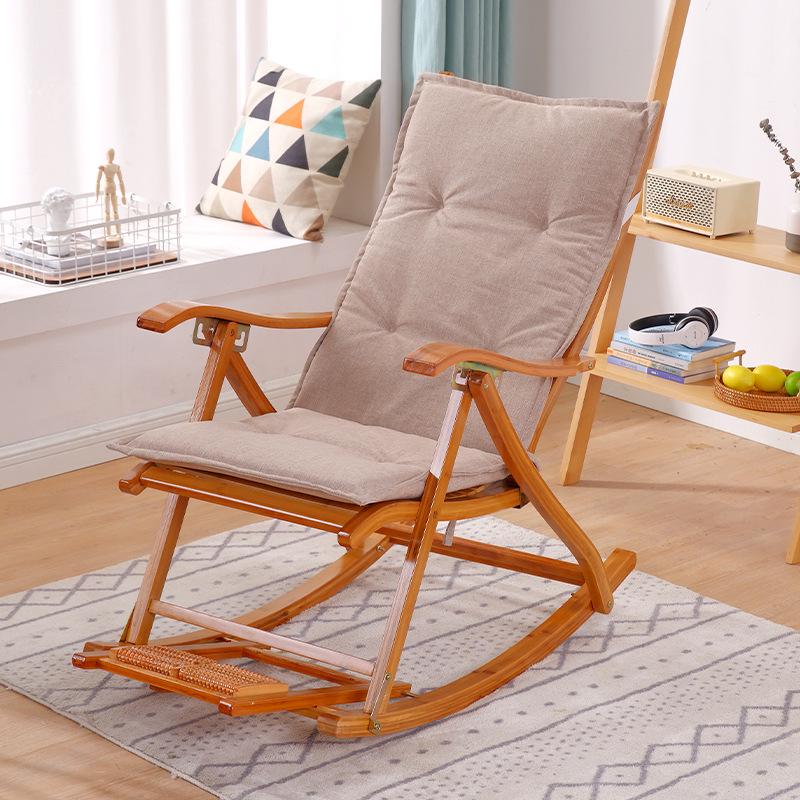 Four Seasons Universal Cotton Pad Recliner Rocking Chair with Thickened Cushion for Autumn/Winter