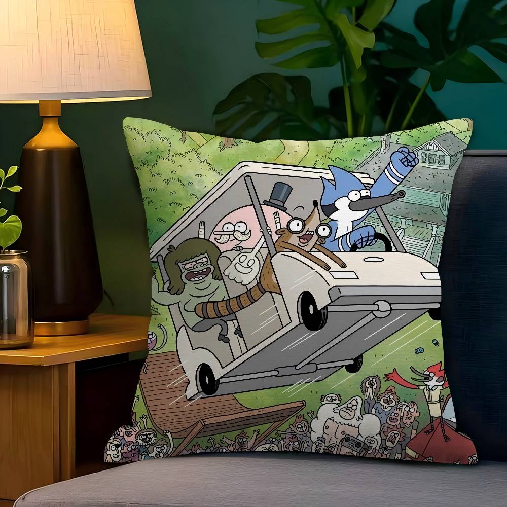 Cartoon R-Regular Show Pillowcase Toon Gift Cushion Cover Bedroom Home Sofa Chair Seat Decor Pillow Case