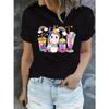 2024 New Kawaii Cute Magical Animal Lover T-shirt Rainbow Print T-Shirt Fashion Casual Fun Summer Women's Top