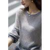 Demana Women's Wool Blend Lace Patchwork Knit Sweater