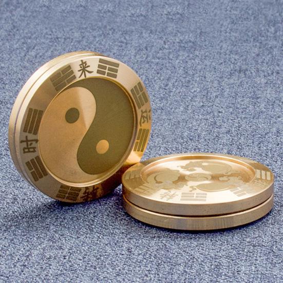 Κέρματα Fidget Slider Αστείοι Κινεζικοί Χαρακτήρες Taiji Στερεός Ορείχαλκος Στρογγυλό Φέρνουν Καλή Τύχη Φορητό Ανακούφιση από το Στρες Τυχερά Κέρματα Σβούρα Παιχνίδι Δώρο Ενηλίκων