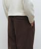 MUSINSA STANDARD 8W Corduroy One-Pleat Wide Elastic Pants [Brown]
