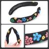 2X Car Auto Suede Steering Wheel Booster Anti-slip Cover Floral Print Universal