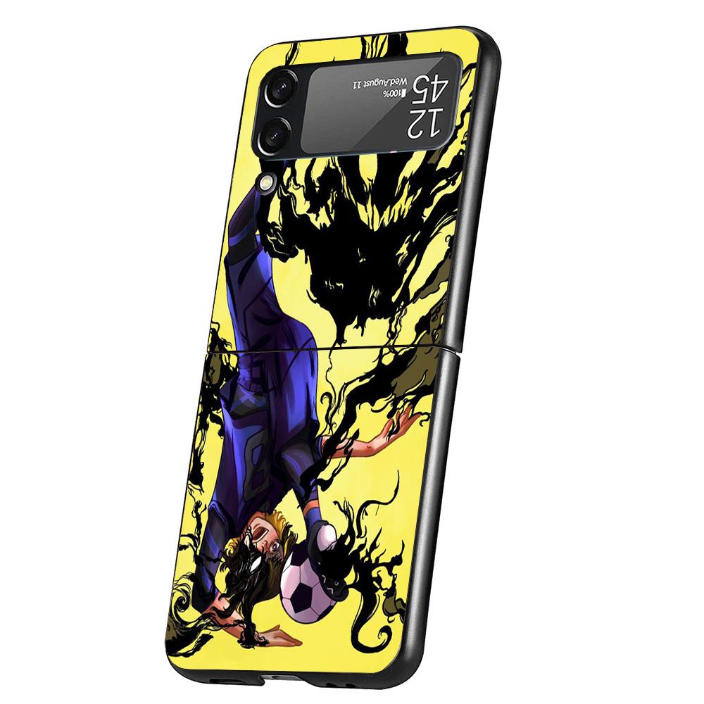 

Blue Lock Bachira Meguru Cover Phone Case For Samsung Galaxy Z Flip 7 6 5 4 3 5G Flip7 Flip6 Flip5 Flip4 Flip3 Black Fundas Shel Samsung Z Flip 4