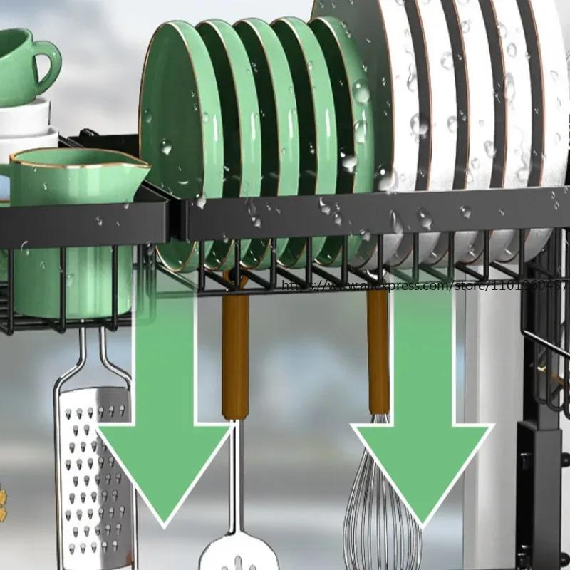Over The Sink Rack, Fits All Sinks, Adjustable Dish Drying Rack, Dish Drying Rack Above Kitchen Sink, Easy Installation