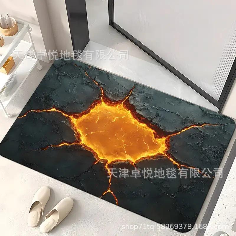 

3D Визуальная Ловушка Напольный Коврик Грязеотталкивающий и Износостойкий Придверный Коврик Ванная Комната Впитывающий и Противоскользящий Коврик 80 * 120cm