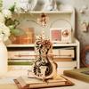 ROKR 3D Puzzle, Magisches Cello Mechanische Spieluhr, Selbstspielend, Keine Musik erforderlich, Holz 3D Puzzle, Bastelset, DIY Basteln, Zusammengebautes Modell, Beweglich
