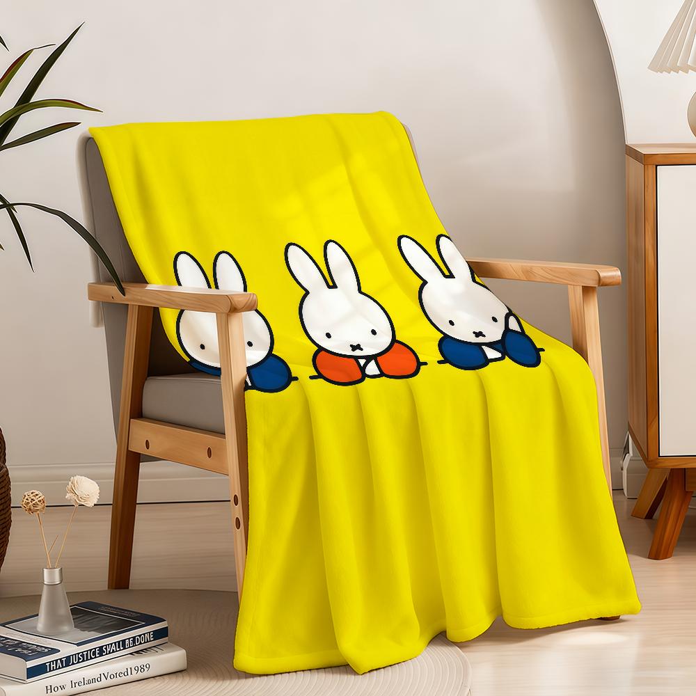 Cute Cartoon M-MiffyS-ES Rabbit Blanket Soft Warm Furry Throw Super Kids Toys Bed Sofa Car Cradle
