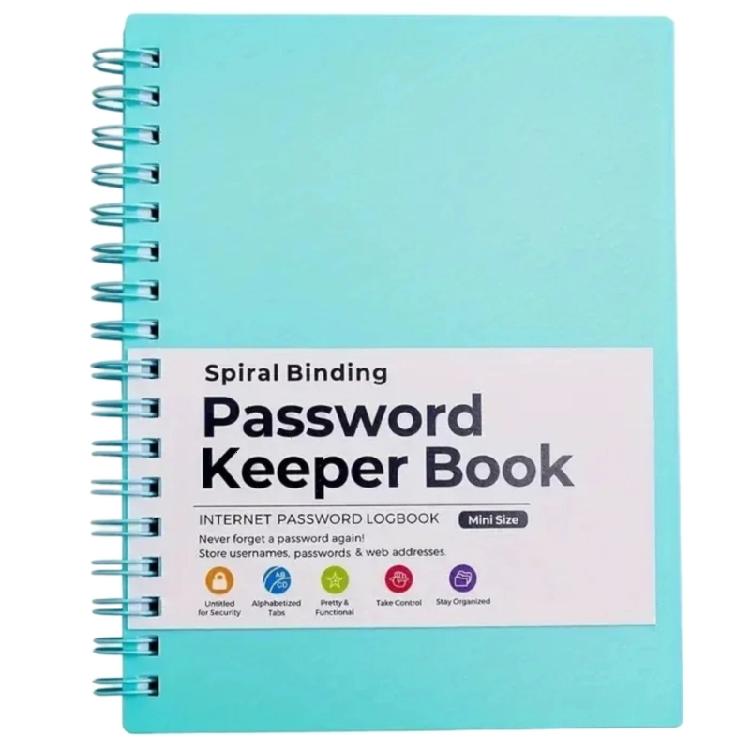 Password Keeper Book Portable Spirals Notebook Password Book with Alphabetical Tabs Office Supplies