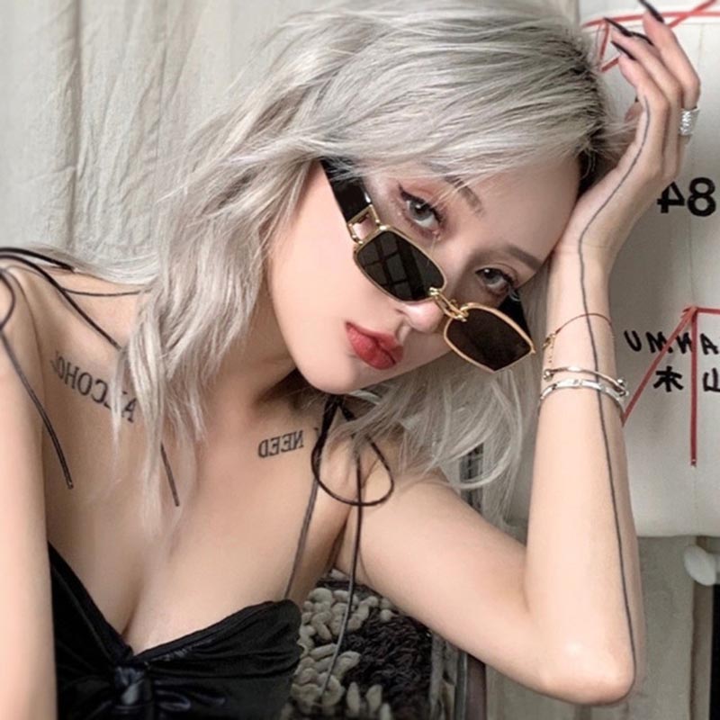Fashion Small Frame New Square Sunglasses For Women Retro Unisex Outdoor Shades Wild Eyewear Square summer beach Sun Glasses