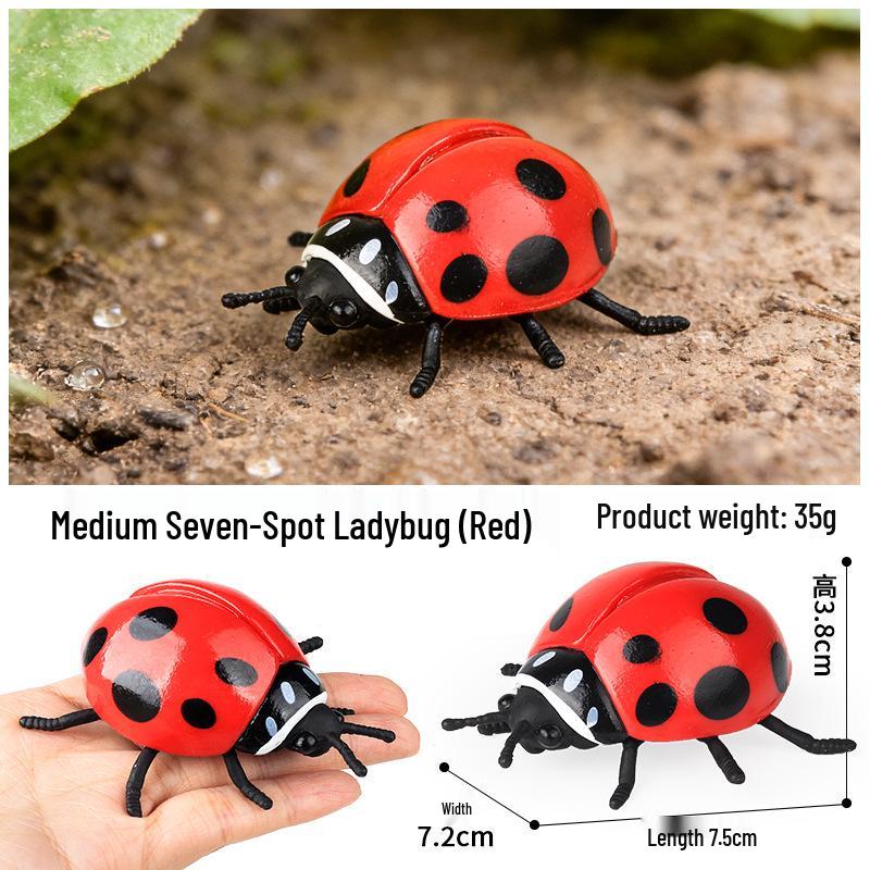 Children's Insect Model Set: Ladybug, Spider, Ant, Beetle, Wasp, Butterfly, Bee - Educational Science Toy