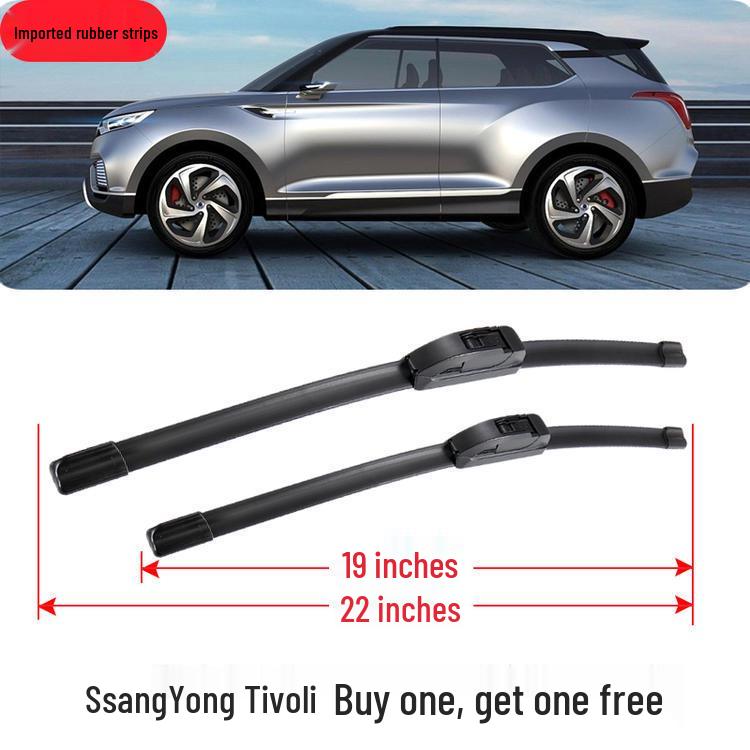 Original Rear Wiper Blade for SsangYong Tivoli - Universal Fit, Boneless Rubber Strip