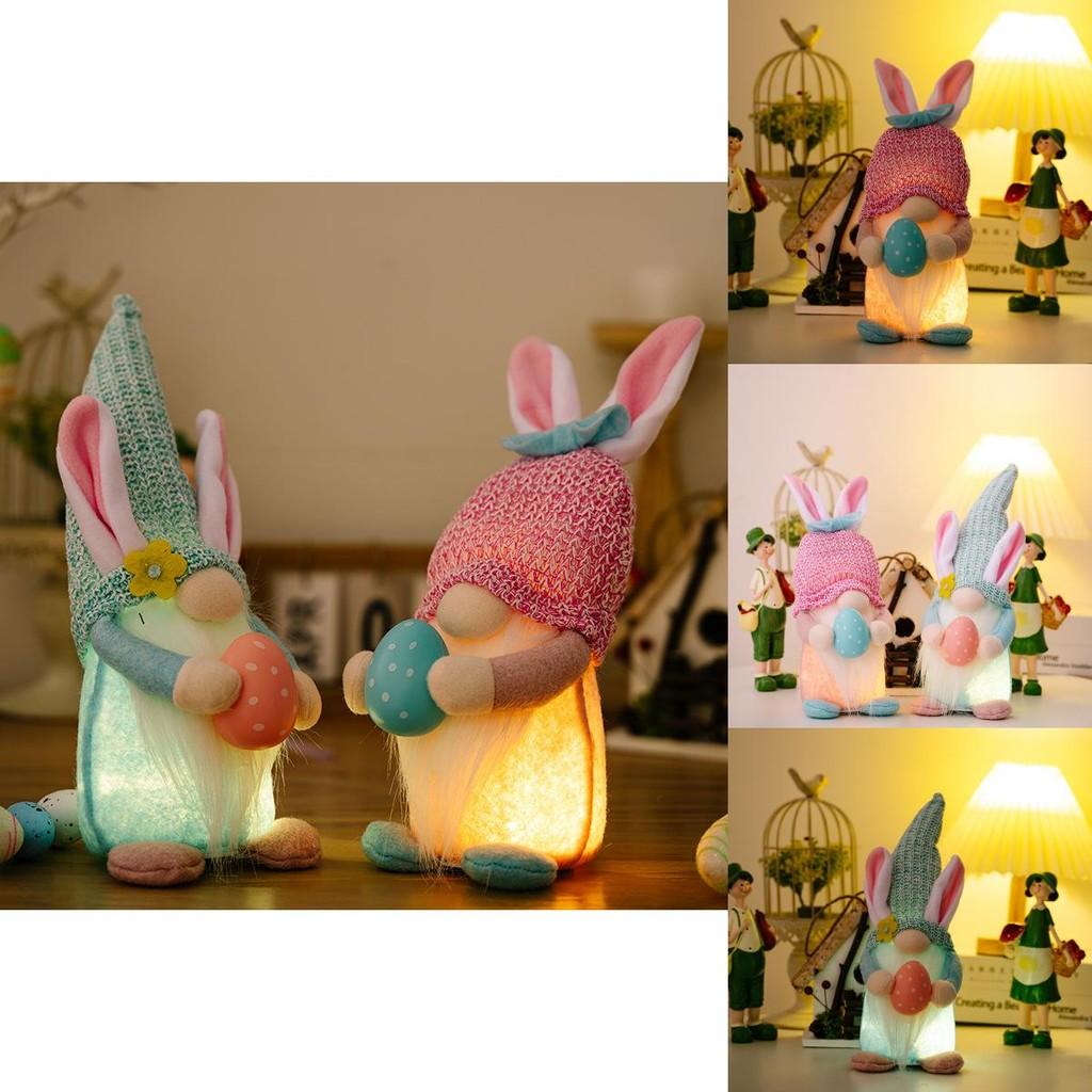 Easter Enchanting Decor With Adorable Light Up Doll And Colorful Egg Accents Home For