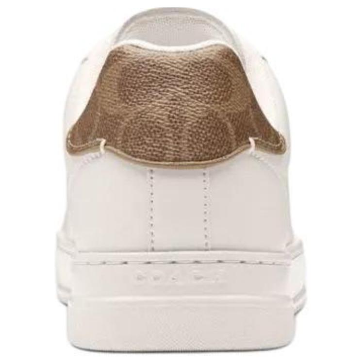 Coach Highline Synthetic Leather Round Toe Lace-Up Low-Top Sneakers Women sneakers White CY198-XH8