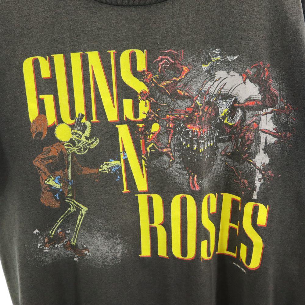 80s Banned T-shirt Guns N' Roses Short Sleeve T-shirt Black Band T Men's Used