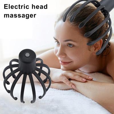 Masajeador de cabeza eléctrico con forma de pulpo, masajeador de cuero cabelludo profundo con 3 modos de vibración, herramienta de masaje de cuero cabelludo con garra de pulpo portátil e inalámbrica