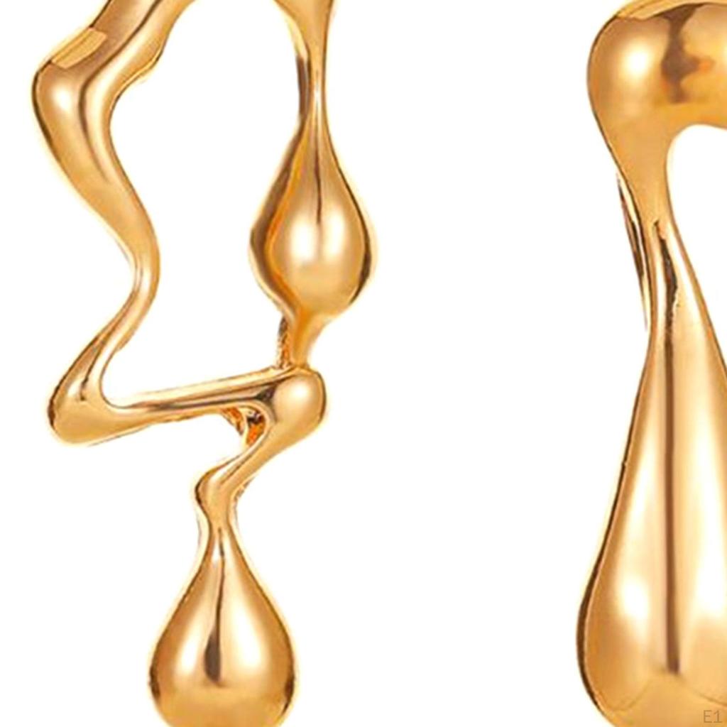 Asymmetrical Water Drop Earrings Stud Irregular Jewelry for Party