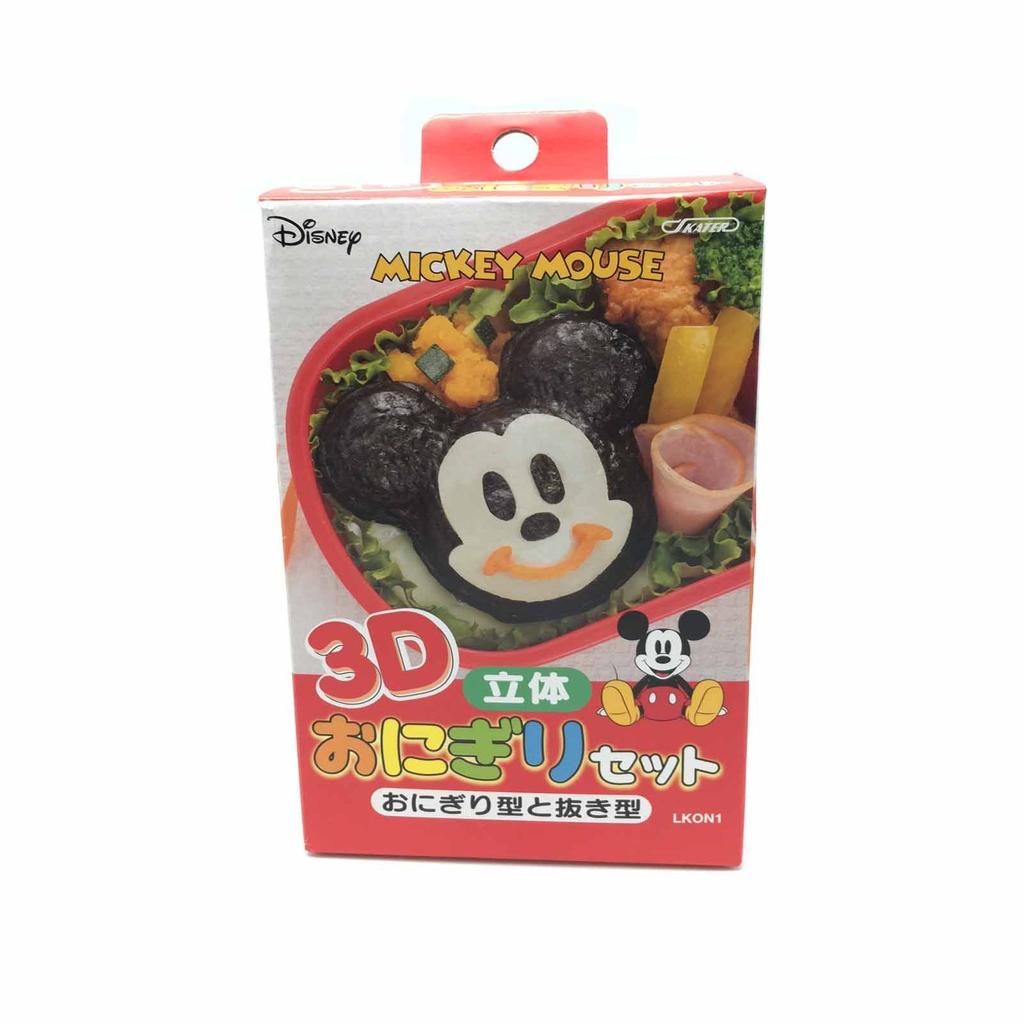 Skater 3D Rice Ball Mold Mickey Mouse Made in LKON1 Set, Disney, Japan,