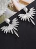 1Pair Fan-Shaped Zircon Earrings, 2-Way Wear Crystal Drop Earrings for Women, Wedding Party Jewelry