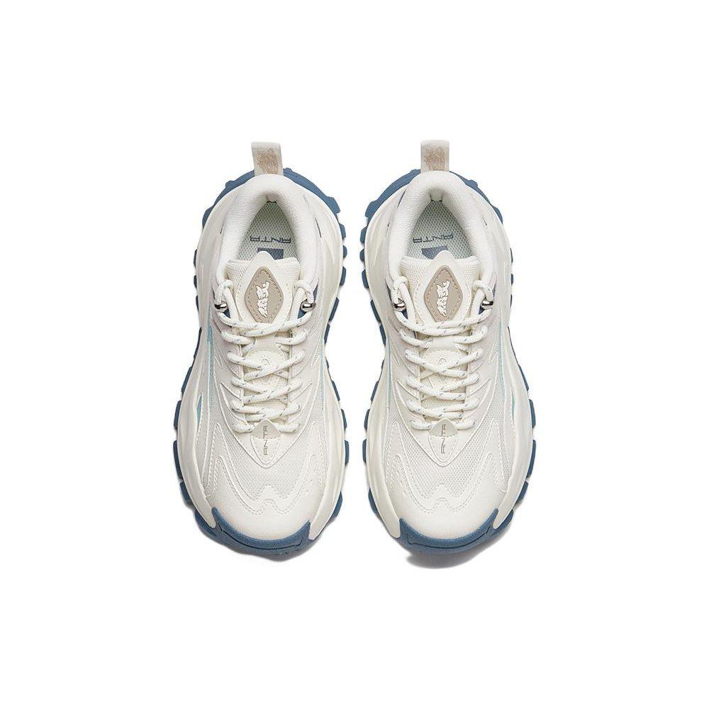 Anta Hot Cushioning Anti-Slip And Wear-Resistant Low-Top Chunky Sneakers Women's White Blue 122148880R-7
