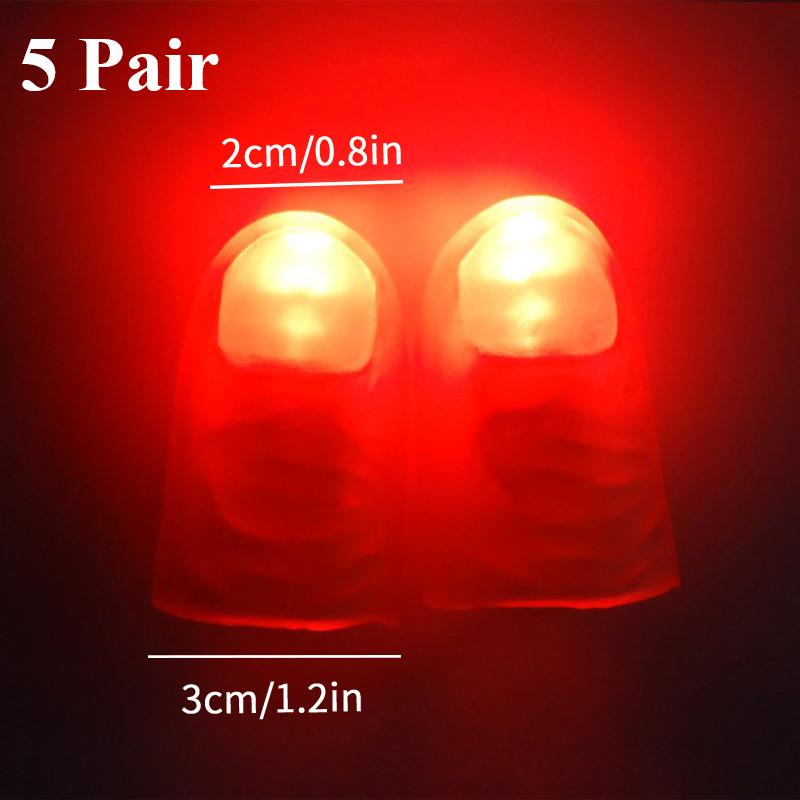 1/5pcs Luminous Thumb Glowing Props Thumb Finger Light Magic Trick Glow In The Dark Light Up Home Party Decoration