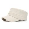 Men's light board denim flat top military hat simple versatile cap women's fashion outdoor visor equestrian hat