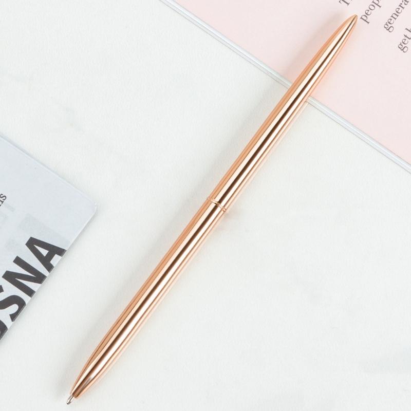 6 szt. Metalowy długopis kulkowy z mechanizmem obrotowym, nowatorski, smukły długopis do podpisywania, obracany do otwierania i zamykania długopis kulkowy, długopis do podpisywania gości