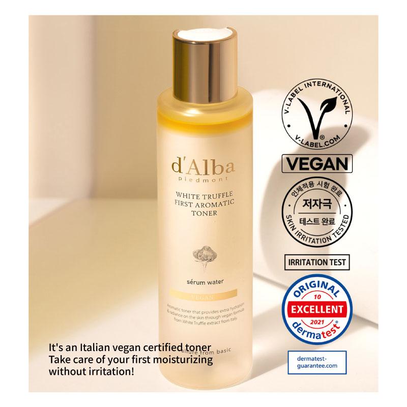 d'Alba White Truffle First Aromatic Toner 155ml Skin Essence Whitening Wrinkle Improvement Glossy Moisture Nutrition Soothing