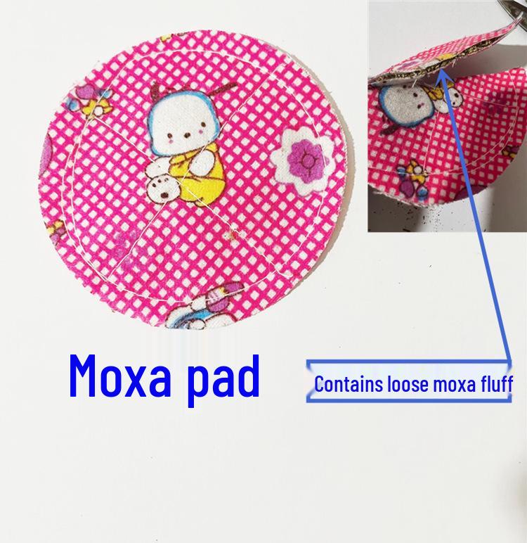 Portable Pure Copper Moxibustion Box with Cloth Cover and Mugwort Pad