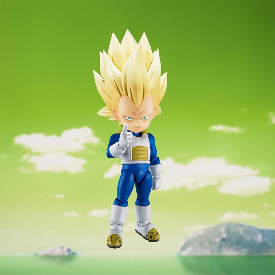 Super Saiyan 3 Vegeta PVC ABS 90mm Painted Figure S.H.Figuarts (Mini) -DAIMA- & Approx.
