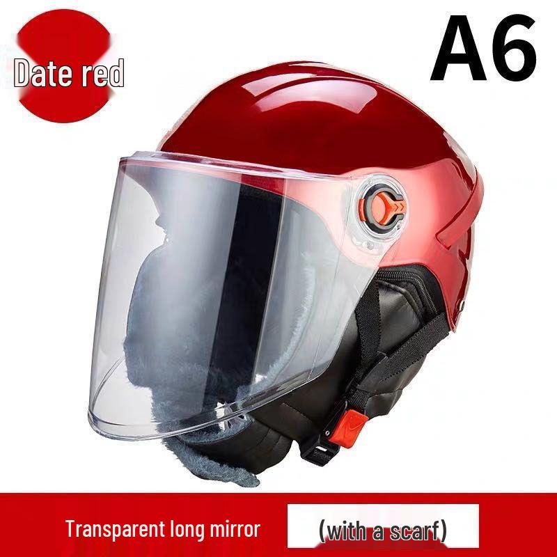 Capacete Elétrico para Veículos de Inverno - Unissex, à Prova de Frio, Quente, Bonito, Design de Segurança com Protetor de Pescoço de Algodão