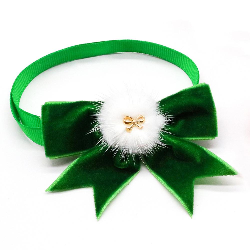 Christmas Pet Bow Tie Bright Color Pet Hair Accessories Doggy Cat Supplies Mini Adjustable Collar Decoration Christmas Costume Accessories