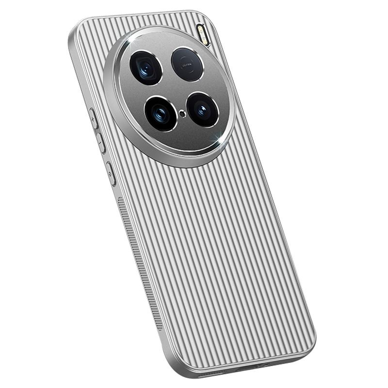 

Для vivo X100 Ultra 5G Чехол для мобильного телефона ПК+ТПУ Металлическая рамка объектива Противоударная крышка Silver