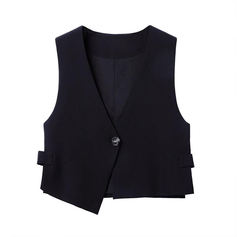 Women's Asymmetric One-Button Suit Vest