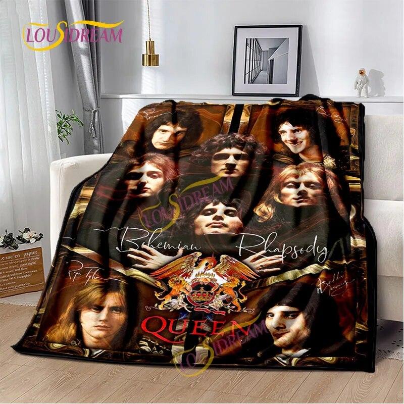 

Music Freddie Mercury Element Soft Queen Band Blanket Four Seasons Home Office Sofa Cover Thin Bed Flange Gift Warm Blanket.