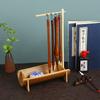 Natural Bamboo Chinese Brush Pen Holder Calligraphy Rest Ink Hanger 8/10 Needles Writing Brush Holder