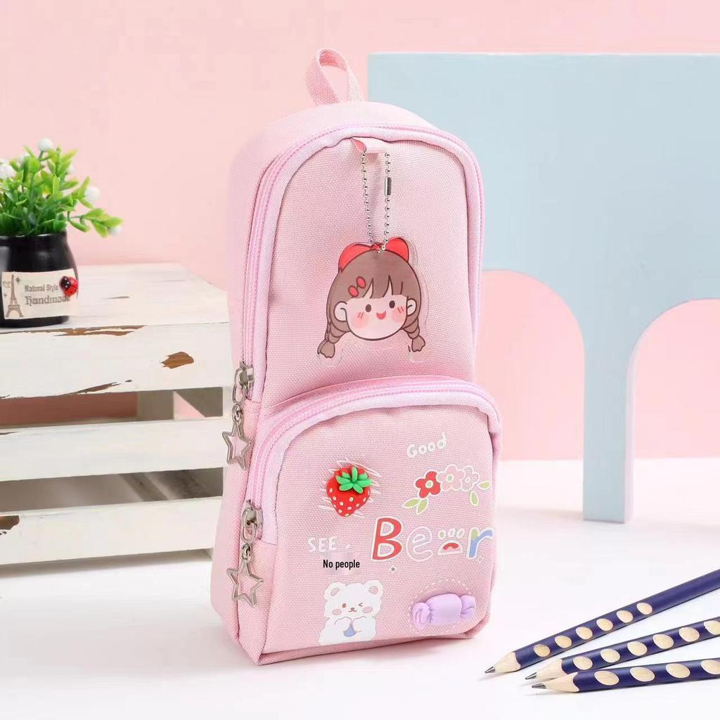 Student Pencil Case with High Capacity for Pencils, Fountain Pens, and Gel Pens