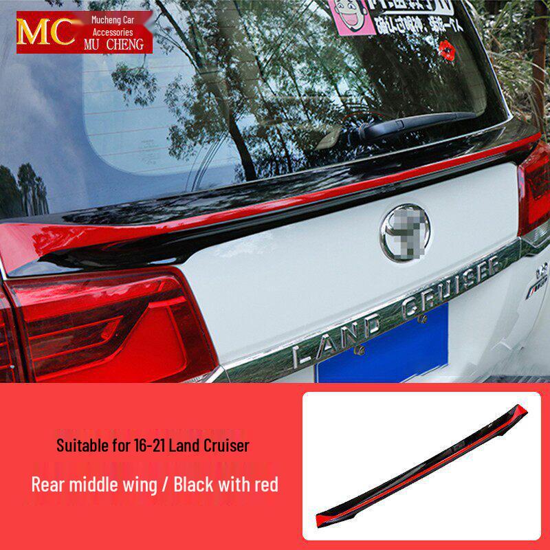 LED Rear Spoiler with Flowing Light for Toyota Land Cruiser LC300 - Wind Deflector Middle Wing Modification