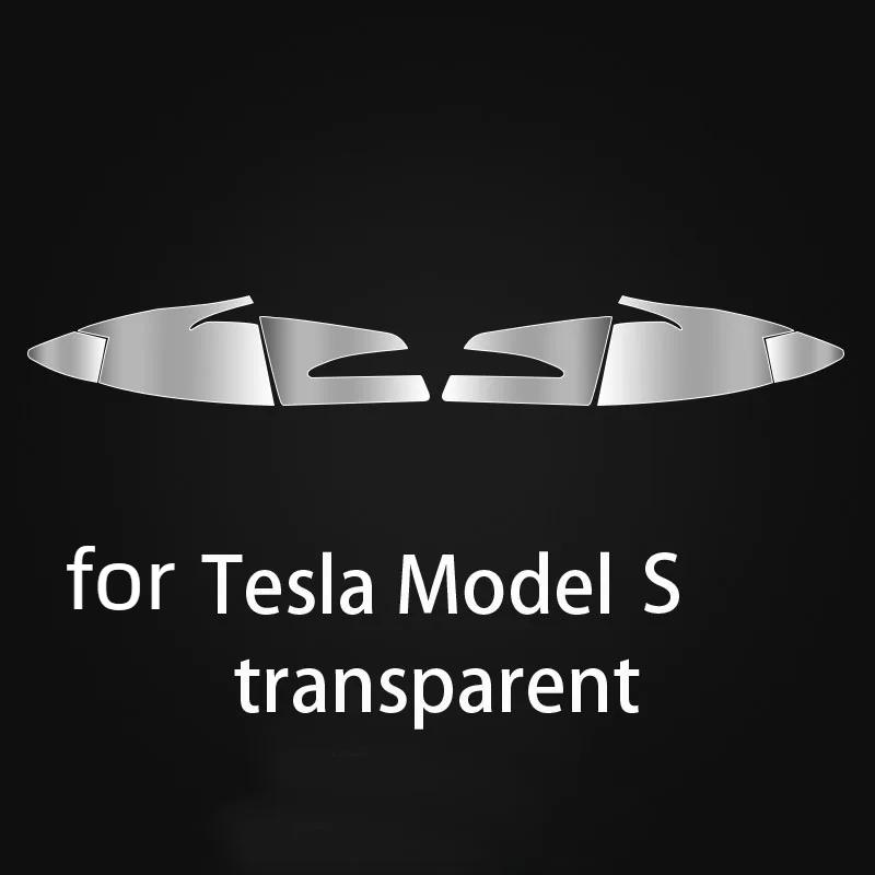 Rear Headlamp Car Styling Sticker For Tesla Model 3/S/Y Headlamps TPU Smoked Black Taillight Protector Film Accessories