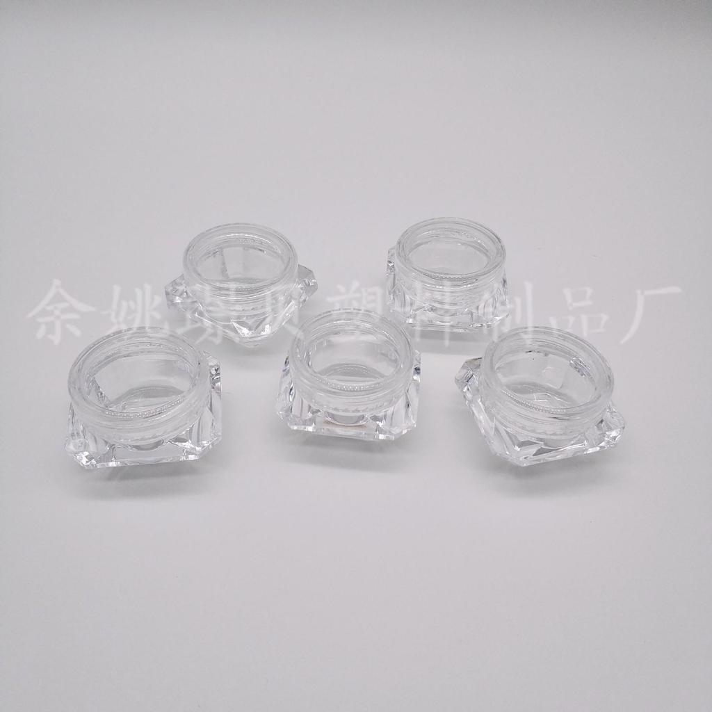 5g durchsichtiger Diamant-Cremetiegel für Reisen - Kosmetik- oder Lidschatten-Probenbehälter