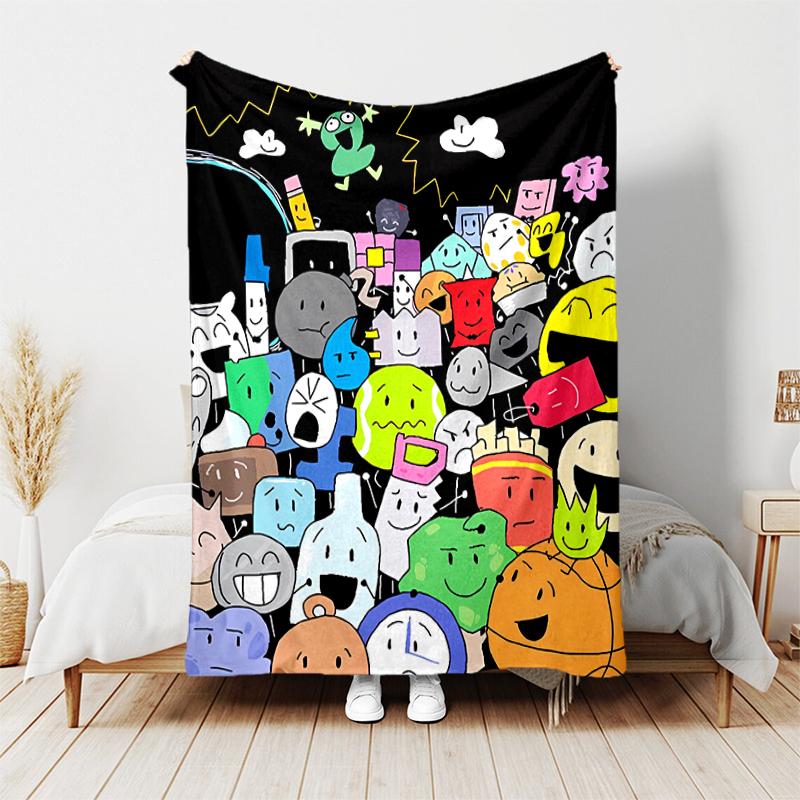 1pc Blanket Inanimate Insanity Print Design, Lightweight Blanket for Sofa, Bed- Soft &Warm, Gift for All Seasons like Christmas, Halloween