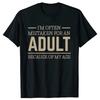 Due To Age Reasons I Am Often Mistaken for Adult Humorous Graphic T-shirt Men Casual Cotton Loose Oversized T-shirt Tops